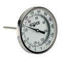Noshok 3" Bimetal Thermometer, 1/2" NPT Back Conn, 2.5" Stem Length, 0/200 F/C, .250" Diameter 30-310-025-0/200-F/C